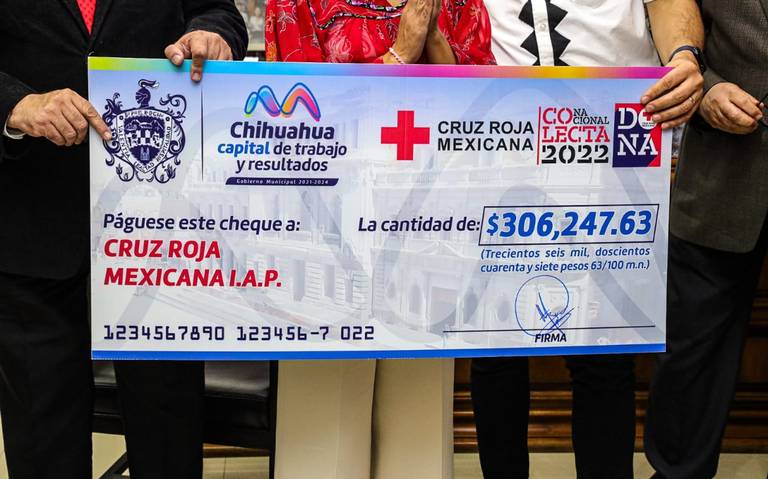Trabajadores de municipio reúnen 300 mil pesos para la Cruz Roja